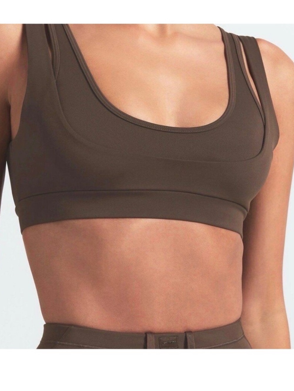 NikeSKIMS NWT Double Strap Scoop Bra - Dark Sepia